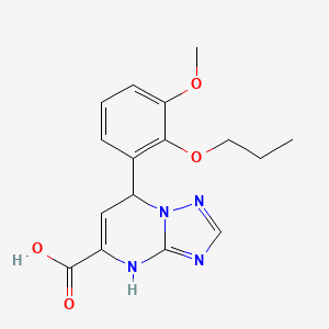 molecular formula C16H18N4O4 B11436021 7-(3-Methoxy-2-propoxyphenyl)-4,7-dihydro[1,2,4]triazolo[1,5-a]pyrimidine-5-carboxylic acid 