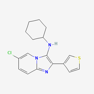 6-chloro-N-cyclohexyl-2-(thiophen-3-yl)imidazo[1,2-a]pyridin-3-amine