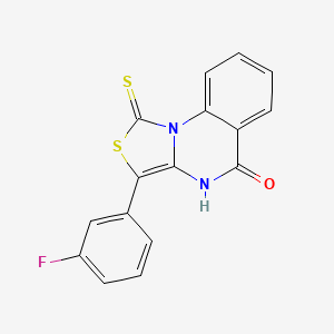 3-(3-fluorophenyl)-1-thioxo[1,3]thiazolo[3,4-a]quinazolin-5(4H)-one