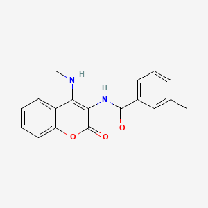 molecular formula C18H16N2O3 B11436077 3-methyl-N-[4-(methylamino)-2-oxo-2H-chromen-3-yl]benzamide 