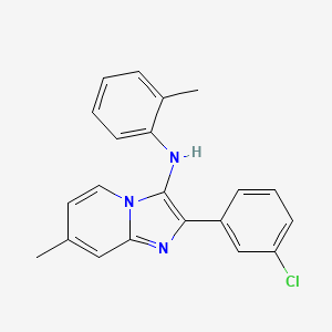 2-(3-chlorophenyl)-7-methyl-N-(2-methylphenyl)imidazo[1,2-a]pyridin-3-amine