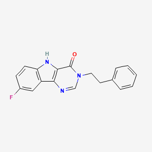 8-fluoro-3-(2-phenylethyl)-3,5-dihydro-4H-pyrimido[5,4-b]indol-4-one