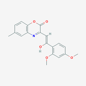 (3E)-3-[2-(2,4-dimethoxyphenyl)-2-oxoethylidene]-6-methyl-3,4-dihydro-2H-1,4-benzoxazin-2-one