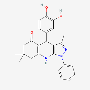 4-(5-hydroxy-3,7,7-trimethyl-1-phenyl-4,6,7,8-tetrahydro-1H-pyrazolo[3,4-b]quinolin-4-yl)benzene-1,2-diol