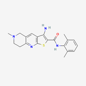 3-amino-N-(2,6-dimethylphenyl)-6-methyl-5,6,7,8-tetrahydrothieno[2,3-b][1,6]naphthyridine-2-carboxamide