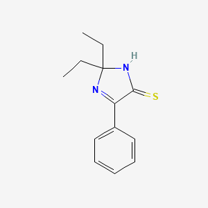 molecular formula C13H16N2S B11436182 2,2-diethyl-5-phenyl-2,3-dihydro-4H-imidazole-4-thione 