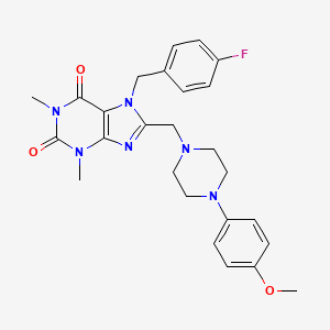 7-[(4-Fluorophenyl)methyl]-8-[[4-(4-methoxyphenyl)piperazin-1-yl]methyl]-1,3-dimethylpurine-2,6-dione