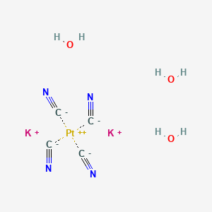 B1143621 Potassium tetracyanoplatinate(II) trihydrate CAS No. 14323-36-5