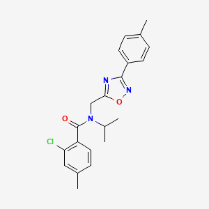 2-chloro-4-methyl-N-{[3-(4-methylphenyl)-1,2,4-oxadiazol-5-yl]methyl}-N-(propan-2-yl)benzamide