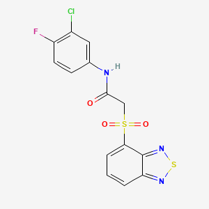 2-(2,1,3-Benzothiadiazole-4-sulfonyl)-N-(3-chloro-4-fluorophenyl)acetamide