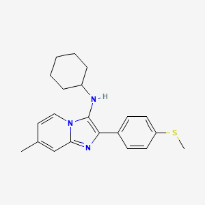 N-cyclohexyl-7-methyl-2-[4-(methylsulfanyl)phenyl]imidazo[1,2-a]pyridin-3-amine