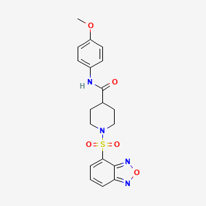 molecular formula C19H20N4O5S B11436255 1-(2,1,3-benzoxadiazol-4-ylsulfonyl)-N-(4-methoxyphenyl)piperidine-4-carboxamide 