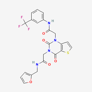 2-(2,4-dioxo-1-(2-oxo-2-((3-(trifluoromethyl)phenyl)amino)ethyl)-1,2-dihydrothieno[3,2-d]pyrimidin-3(4H)-yl)-N-(furan-2-ylmethyl)acetamide