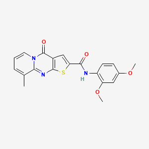 molecular formula C20H17N3O4S B11436267 N-(2,4-dimethoxyphenyl)-9-methyl-4-oxo-4H-pyrido[1,2-a]thieno[2,3-d]pyrimidine-2-carboxamide 