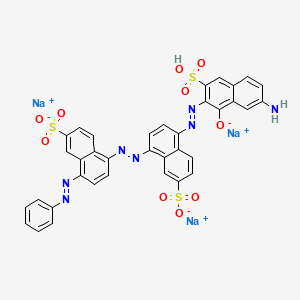 B1143627 5-[(7-Amino-1-hydroxy-3-sodiooxysulfonyl-2-naphthalenyl)azo]-8-[[4-(phenylazo)-6-sodiooxysulfonyl-1-naphthalenyl]azo]-2-naphthalenesulfonic acid sodium salt CAS No. 10482-42-5