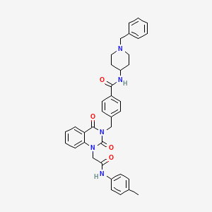 N-(1-benzylpiperidin-4-yl)-4-((2,4-dioxo-1-(2-oxo-2-(p-tolylamino)ethyl)-1,2-dihydroquinazolin-3(4H)-yl)methyl)benzamide