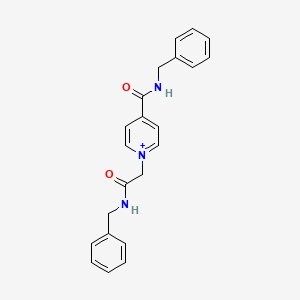 molecular formula C22H22N3O2+ B11436278 1-[2-(Benzylamino)-2-oxoethyl]-4-(benzylcarbamoyl)pyridinium 