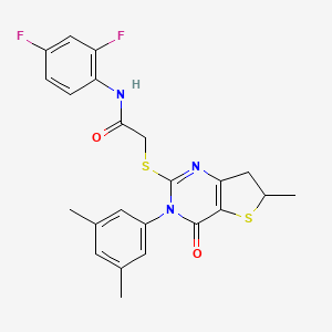 N-(2,4-difluorophenyl)-2-((3-(3,5-dimethylphenyl)-6-methyl-4-oxo-3,4,6,7-tetrahydrothieno[3,2-d]pyrimidin-2-yl)thio)acetamide