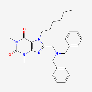 8-[(Dibenzylamino)methyl]-7-hexyl-1,3-dimethylpurine-2,6-dione