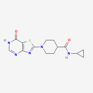 N-cyclopropyl-1-(7-oxo-6,7-dihydro[1,3]thiazolo[4,5-d]pyrimidin-2-yl)piperidine-4-carboxamide