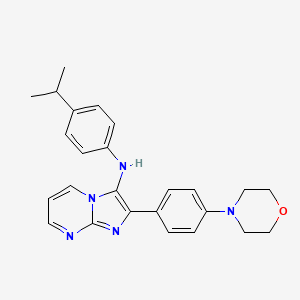 2-[4-(morpholin-4-yl)phenyl]-N-[4-(propan-2-yl)phenyl]imidazo[1,2-a]pyrimidin-3-amine