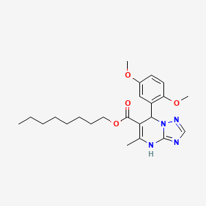 Octyl 7-(2,5-dimethoxyphenyl)-5-methyl-4,7-dihydro[1,2,4]triazolo[1,5-a]pyrimidine-6-carboxylate