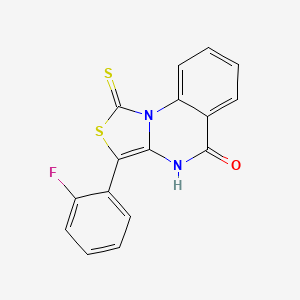 3-(2-fluorophenyl)-1-thioxo[1,3]thiazolo[3,4-a]quinazolin-5(4H)-one