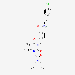 N-(4-chlorophenethyl)-4-((1-(2-(dipropylamino)-2-oxoethyl)-2,4-dioxo-1,2-dihydroquinazolin-3(4H)-yl)methyl)benzamide