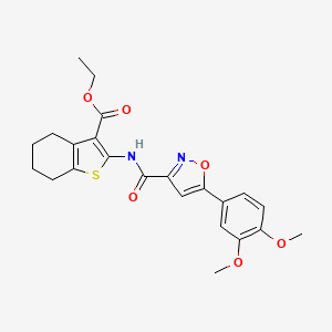 Ethyl 2-({[5-(3,4-dimethoxyphenyl)-1,2-oxazol-3-yl]carbonyl}amino)-4,5,6,7-tetrahydro-1-benzothiophene-3-carboxylate