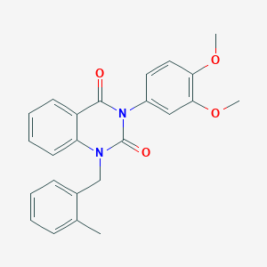 molecular formula C24H22N2O4 B11436484 3-(3,4-dimethoxyphenyl)-1-(2-methylbenzyl)quinazoline-2,4(1H,3H)-dione 