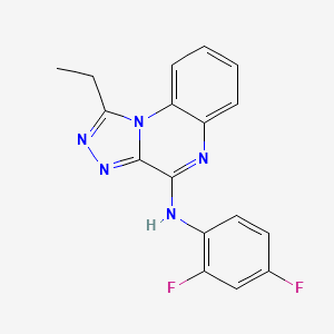 molecular formula C17H13F2N5 B11436489 N-(2,4-difluorophenyl)-1-ethyl[1,2,4]triazolo[4,3-a]quinoxalin-4-amine 