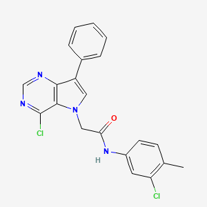 N-(3-chloro-4-methylphenyl)-2-(4-chloro-7-phenyl-5H-pyrrolo[3,2-d]pyrimidin-5-yl)acetamide