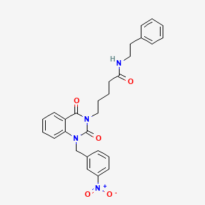 5-[1-(3-nitrobenzyl)-2,4-dioxo-1,4-dihydroquinazolin-3(2H)-yl]-N-(2-phenylethyl)pentanamide