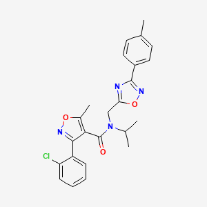 3-(2-chlorophenyl)-5-methyl-N-{[3-(4-methylphenyl)-1,2,4-oxadiazol-5-yl]methyl}-N-(propan-2-yl)-1,2-oxazole-4-carboxamide