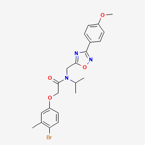 2-(4-bromo-3-methylphenoxy)-N-{[3-(4-methoxyphenyl)-1,2,4-oxadiazol-5-yl]methyl}-N-(propan-2-yl)acetamide