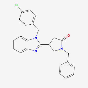 1-benzyl-4-[1-(4-chlorobenzyl)-1H-benzimidazol-2-yl]pyrrolidin-2-one