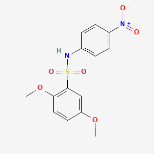 molecular formula C14H14N2O6S B11436614 Benzenesulfonamide, 2,5-dimethoxy-N-(4-nitrophenyl)- CAS No. 248251-63-0