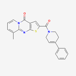 molecular formula C23H19N3O2S B11436647 9-Methyl-2-{[4-phenyl-3,6-dihydro-1(2H)-pyridinyl]carbonyl}-4H-pyrido[1,2-A]thieno[2,3-D]pyrimidin-4-one 