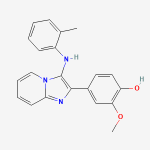 2-Methoxy-4-{3-[(2-methylphenyl)amino]imidazo[1,2-a]pyridin-2-yl}phenol