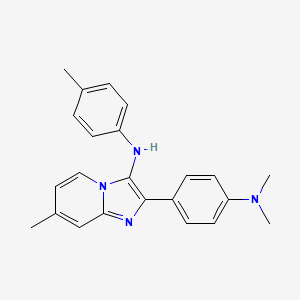 2-[4-(dimethylamino)phenyl]-7-methyl-N-(4-methylphenyl)imidazo[1,2-a]pyridin-3-amine