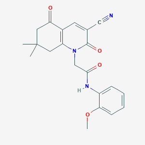 2-(3-cyano-7,7-dimethyl-2,5-dioxo-5,6,7,8-tetrahydroquinolin-1(2H)-yl)-N-(2-methoxyphenyl)acetamide