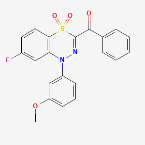 [7-fluoro-1-(3-methoxyphenyl)-4,4-dioxido-1H-4,1,2-benzothiadiazin-3-yl](phenyl)methanone