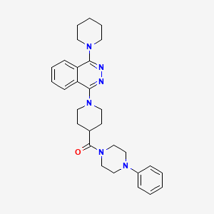 molecular formula C29H36N6O B11436678 (4-Phenylpiperazin-1-yl)(1-(4-(piperidin-1-yl)phthalazin-1-yl)piperidin-4-yl)methanone 