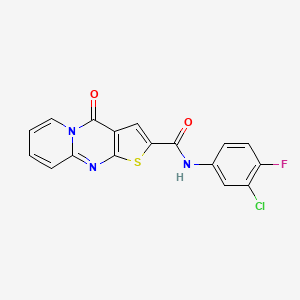 molecular formula C17H9ClFN3O2S B11436744 N-(3-chloro-4-fluorophenyl)-4-oxo-4H-pyrido[1,2-a]thieno[2,3-d]pyrimidine-2-carboxamide 