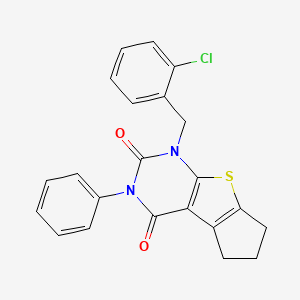 1-(2-chlorobenzyl)-3-phenyl-6,7-dihydro-1H-cyclopenta[4,5]thieno[2,3-d]pyrimidine-2,4(3H,5H)-dione