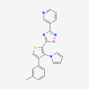 5-(3-(1H-pyrrol-1-yl)-4-(m-tolyl)thiophen-2-yl)-3-(pyridin-3-yl)-1,2,4-oxadiazole