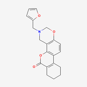 3-(2-furylmethyl)-3,4,7,8,9,10-hexahydro-2H,6H-benzo[3,4]chromeno[8,7-e][1,3]oxazin-6-one