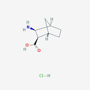 molecular formula C8H14ClNO2 B1143682 盐酸（+/-）-顺式-(exo)-3-氨基-双环[2.2.1]庚烷-2-羧酸 CAS No. 14932-25-3
