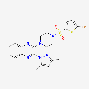 2-{4-[(5-bromothiophen-2-yl)sulfonyl]piperazin-1-yl}-3-(3,5-dimethyl-1H-pyrazol-1-yl)quinoxaline