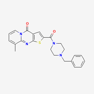 2-[(4-Benzylpiperazino)carbonyl]-9-methyl-4H-pyrido[1,2-A]thieno[2,3-D]pyrimidin-4-one